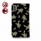 【手帳型ベルトなし】【Stick Case】ミモザ（ブラック）