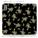 【手帳型ベルトなし】【Stick Case】ミモザ（ブラック）