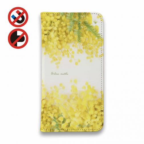 【手帳型ベルトなし】【Stick Case】ミモザのウォーターカラー