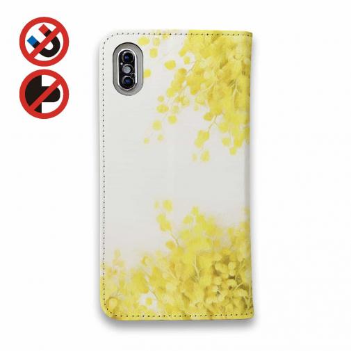 【手帳型ベルトなし】【Stick Case】ミモザのウォーターカラー