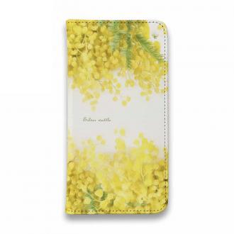 【手帳型ベルトなし】【Stick Case】ミモザのウォーターカラー