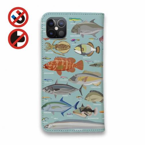 【手帳型ベルトなし】【Stick Case】【FISH MAN】FISHING PARADAISE OKINAWA! ブルー