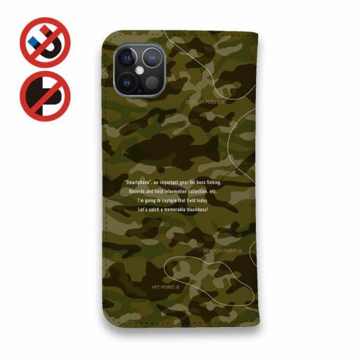 【手帳型ベルトなし】【Stick Case】【FISH MAN】IBG バスフィッシングに大事な装備　グリーン