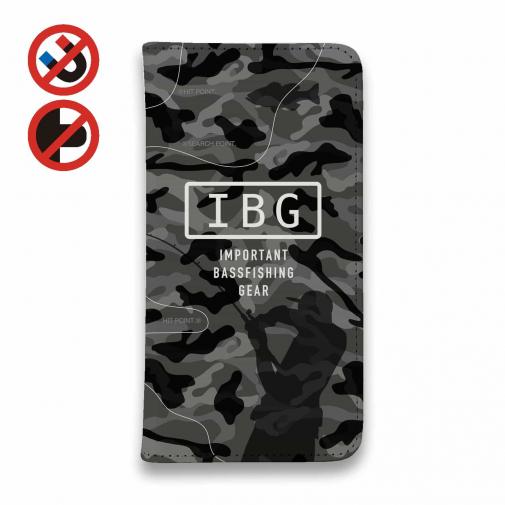 【手帳型ベルトなし】【Stick Case】【FISH MAN】IBG バスフィッシングに大事な装備 グレー