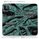 【手帳型ベルトなし】【Stick Case】【FISH MAN】SURF FISHING TARGET!　グリーン