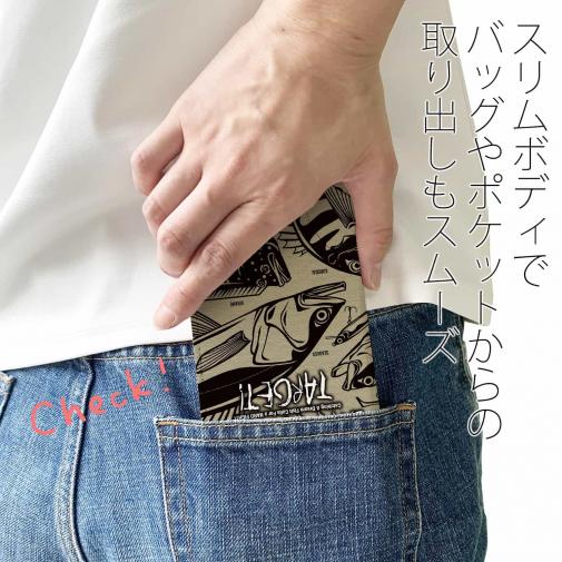 【手帳型ベルトなし】【Stick Case】【FISH MAN】SURF FISHING TARGET!　ブラウン