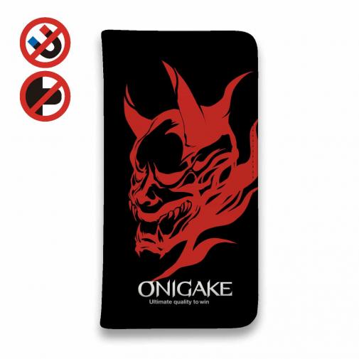 【手帳型ベルトなし】【Stick Case】鬼掛 般若バージョン・ブラック