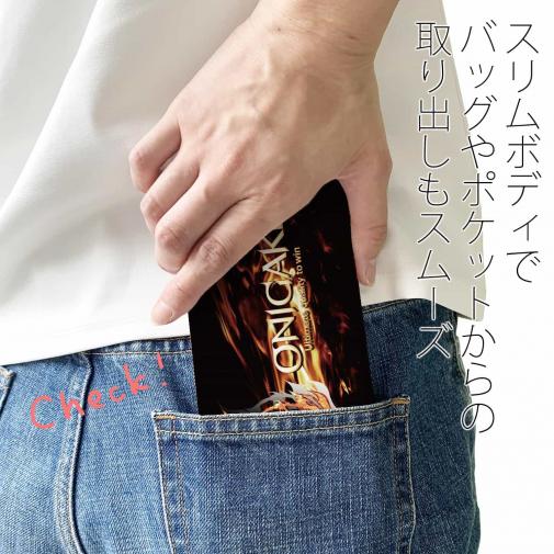 【手帳型ベルトなし】【Stick Case】鬼掛　般若ファイヤーパターン Part2