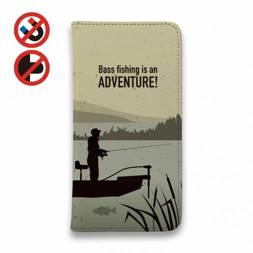 【手帳型ベルトなし】【Stick Case】【FISH MAN】BassFishing is an ADVENTURE!