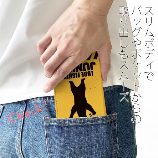 【手帳型ベルトなし】【Stick Case】【FISH MAN】CAUTION LURE FISHING JUNKIE!