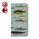 【手帳型ベルトなし】【Stick Case】【FISH MAN】フィッシングパラダイス「フレッシュウォーター編」ブルー