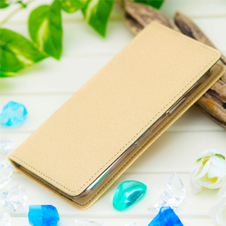 【手帳型ベルトなし】【Stick Case】抗菌スマホケース ベージュ