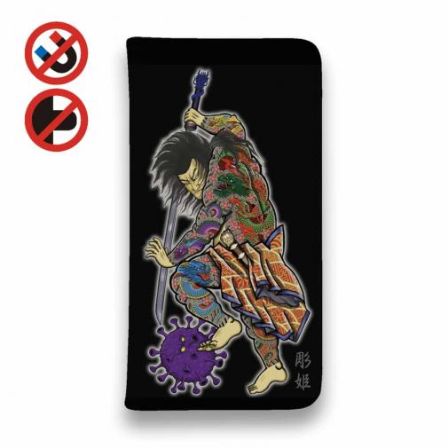 【彫姫】【手帳型ベルトなし】【Stick Case】九紋龍史進のコロナ退治 和彫りデザイン