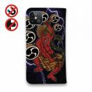 【彫姫】【手帳型ベルトなし】【Stick Case】風神雷神　和彫りデザイン