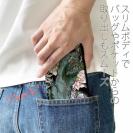 【彫姫】【手帳型ベルトなし】【Stick Case】唐獅子牡丹　和彫りデザイン