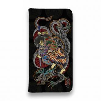 【彫姫】【手帳型ベルトなし】【Stick Case】九紋龍史進と龍　和彫りデザイン