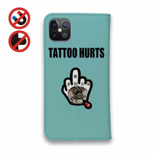 【彫姫】【手帳型ベルトなし】【Stick Case】TATTOO HURTS ファックユー