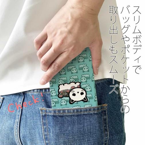 【彫姫】【手帳型ベルトなし】【Stick Case】TATTOO HURTS 猫