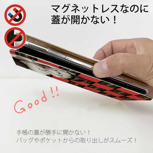 【ROMI HIME】【手帳型ベルトなし】【Stick Case】フ?ロック・チェック(市松模様)　レット?