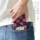 【ROMI HIME】【手帳型ベルトなし】【Stick Case】フ?ロック・チェック(市松模様)　ビビットピンク