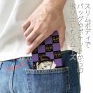 【ROMI HIME】【手帳型ベルトなし】【Stick Case】フ?ロック・チェック(市松模様)　パール