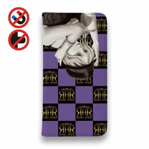 【ROMI HIME】【手帳型ベルトなし】【Stick Case】フ?ロック・チェック(市松模様) パール