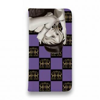 【ROMI HIME】【手帳型ベルトなし】【Stick Case】フ?ロック・チェック(市松模様)　パール