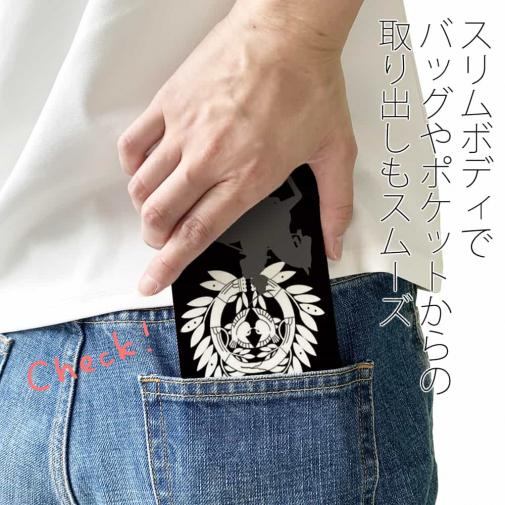 【彫姫】【手帳型ベルトなし】【Stick Case】家紋 伊達政宗