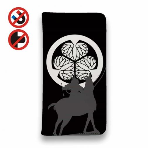 【彫姫】【手帳型ベルトなし】【Stick Case】家紋 徳川家康