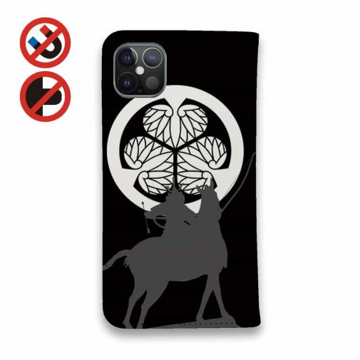 【彫姫】【手帳型ベルトなし】【Stick Case】家紋 徳川家康
