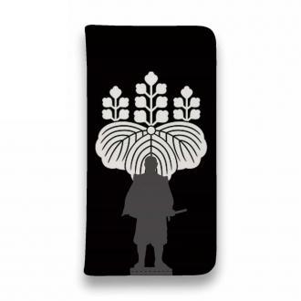 【彫姫】【手帳型ベルトなし】【Stick Case】家紋 豊臣秀吉