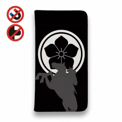 【彫姫】【手帳型ベルトなし】【Stick Case】家紋 明智光秀