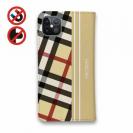 【Genuine】【手帳型ベルトなし】【Stick Case】チェック柄　ベージュ＆クリーム