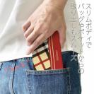 【Genuine】【手帳型ベルトなし】【Stick Case】チェック柄　ベージュ＆レッド