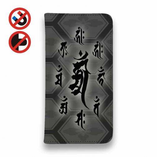 【彫姫】【手帳型ベルトなし】【Stick Case】御守り携帯ケース 仙斎茶色