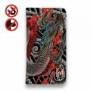 【彫姫】【手帳型ベルトなし】【Stick Case】全面額彫龍