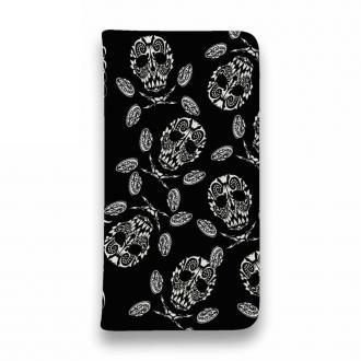 【彫姫】【手帳型ベルトなし】【Stick Case】バンダナ柄のスカル