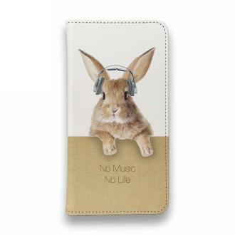 【手帳型ベルトなし】【Stick Case】ウサギだってNo Music No Life