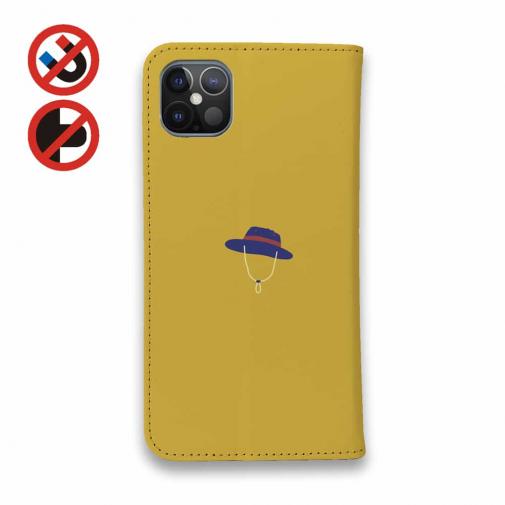 【手帳型ベルトなし】【Stick Case】【釣りざんまい】釣りに行きたい少年_オレンジ