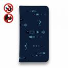 【手帳型ベルトなし】【Stick Case】【釣りざんまい】レトロフィッシュ_ダーク