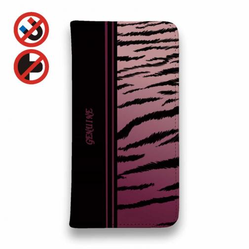 【Genuine】【手帳型ベルトなし】【Stick Case】虎 タイカ?ー ヒ?ンク ライン