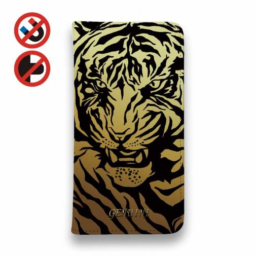 【Genuine】【手帳型ベルトなし】【Stick Case】虎 タイカ?ー コ?ールト?