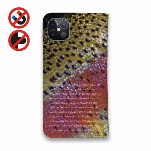 【手帳型ベルトなし】【Stick Case】ニジマス（レインボートラウト）のウロコ