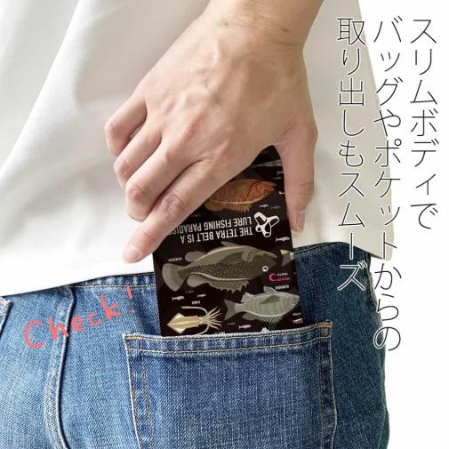 【手帳型ベルトなし】【Stick Case】【FISH MAN】テトラ帯は釣り天国！ ブラック