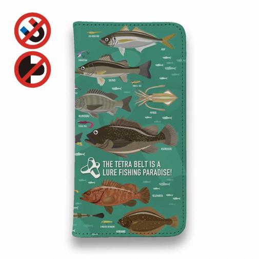 【手帳型ベルトなし】【Stick Case】【FISH MAN】テトラ帯は釣り天国! ミント