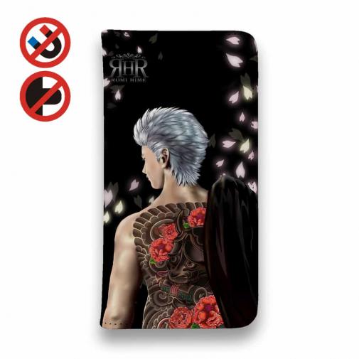 【ROMI HIME】【手帳型ベルトなし】【Stick Case】彫青 牡丹 和柄 桜