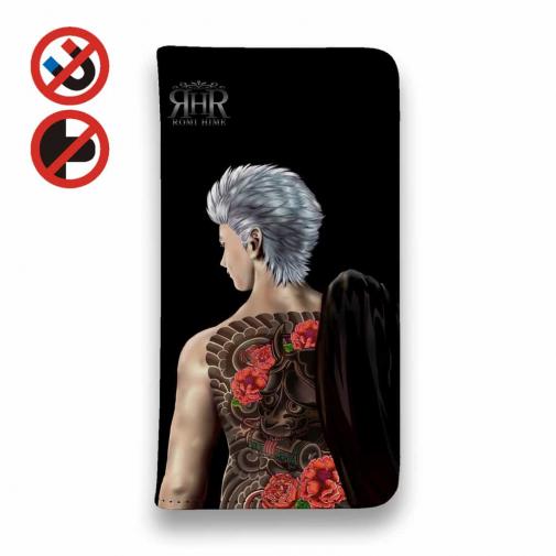 【ROMI HIME】【手帳型ベルトなし】【Stick Case】彫青 牡丹 和柄