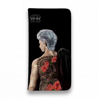 【ROMI HIME】【手帳型ベルトなし】【Stick Case】彫青 牡丹 和柄
