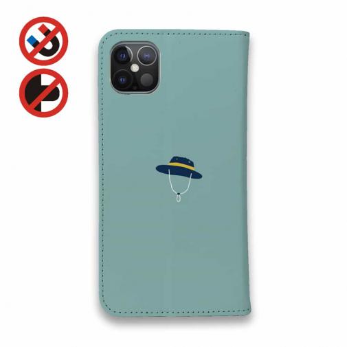 【手帳型ベルトなし】【Stick Case】【釣りざんまい】ウトウトアングラー_ミント