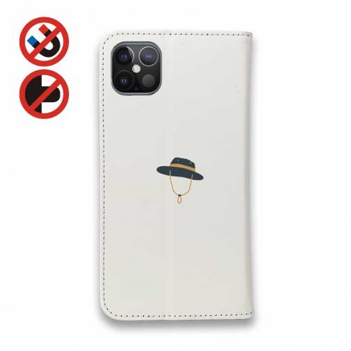 【手帳型ベルトなし】【Stick Case】【釣りざんまい】ウトウトアングラー_ホワイト